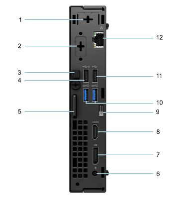 強力なデル オプティプレックス MFF マイクロデスクトップコンピュータ インテル B660 チップセット 8G DDR4 RAM 256G SSD